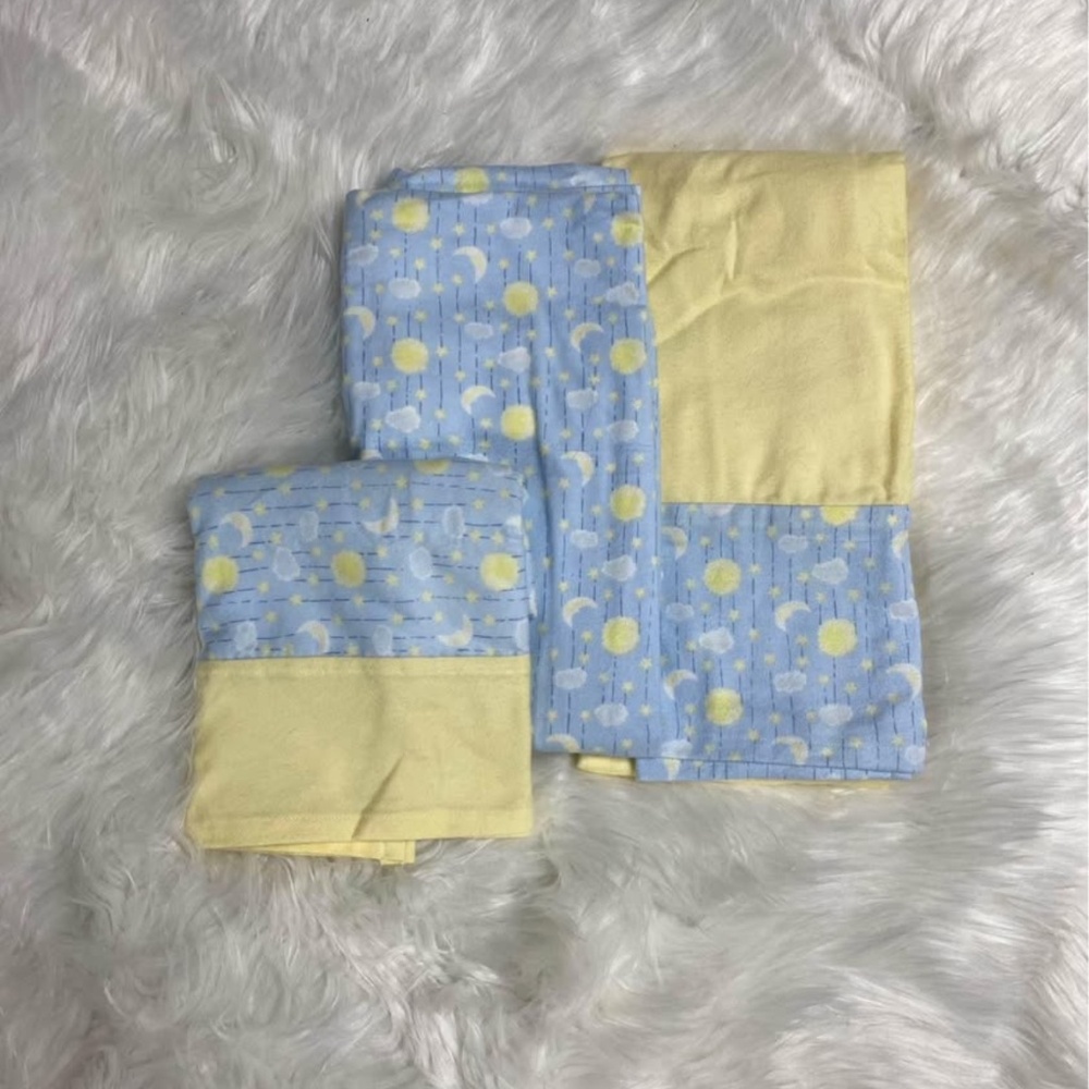 Brand New, "Custom Made" Baby Crib/ Toddler Sized 3 Pc. Flannel Sheet Set.